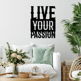 Wallity Live Your Passion Escultura de pared negra